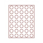 LINDNER - BOX STANDARD a 35 caselle rotonde da 32,5 mm - Rosso