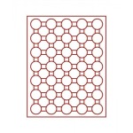 LINDNER - BOX STANDARD a 35 caselle rotonde da 34 mm - Rosso