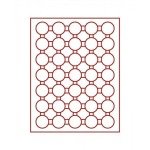 LINDNER - BOX STANDARD a 35 caselle rotonde da 36 mm - Rosso