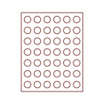 LINDNER - BOX STANDARD a 42 caselle rotonde da 27,5 mm - Rosso