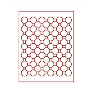 LINDNER - BOX STANDARD a 42 caselle rotonde da 29 mm - Rosso