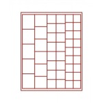 LINDNER - BOX STANDARD a 45 caselle quadrate miste - Rosso