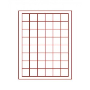 LINDNER - BOX STANDARD a 48 caselle quadrate da 28 mm - Rosso
