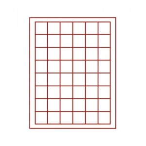 LINDNER - BOX STANDARD a 48 caselle quadrate da 30 mm - Rosso