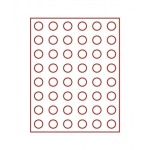 LINDNER - BOX STANDARD a 48 caselle rotonde da 24,25 mm - Rosso