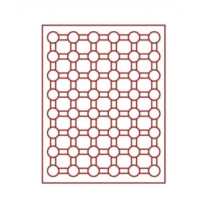 LINDNER - BOX STANDARD a 48 caselle rotonde da 24 mm - Rosso