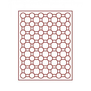LINDNER - BOX STANDARD a 48 caselle rotonde da 26 mm - Rosso
