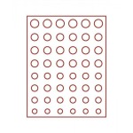 LINDNER - BOX STANDARD a 48 caselle rotonde per 6 serie Euro - Rosso