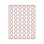 LINDNER - BOX STANDARD a 54 caselle rotonde da 25,75 mm - Rosso