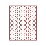 LINDNER - BOX STANDARD a 54 caselle rotonde da 26,75 mm - Rosso