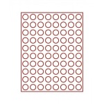 LINDNER - BOX STANDARD a 80 caselle rotonde da 22,25 mm - Rosso