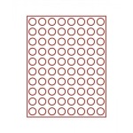 LINDNER - BOX STANDARD a 80 caselle rotonde da 23,5 mm - Rosso