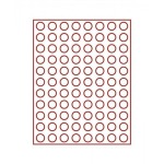 LINDNER - BOX STANDARD a 88 caselle rotonde da 21,5 mm - Rosso