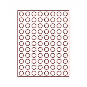 LINDNER - BOX STANDARD a 88 caselle rotonde da 21,5 mm - Rosso