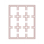 LINDNER - BOX STANDARD a 9 caselle rettangolari da 63x85 mm - Rosso
