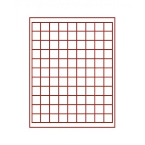 LINDNER - BOX STANDARD a 99 caselle quadrate da 19 mm - Rosso