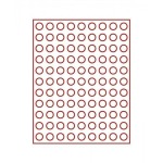 LINDNER - BOX STANDARD a 99 caselle rotonde da 19,25 mm - Rosso