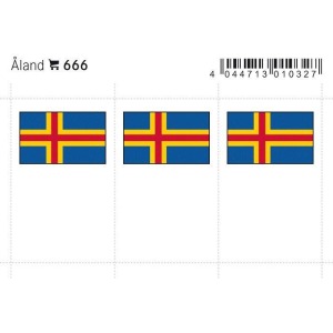 LINDNER - Bandiere adesive e da taschina Aland - 6 pz.