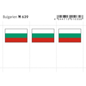 LINDNER - Bandiere adesive e da taschina Bulgaria - 6 pz.