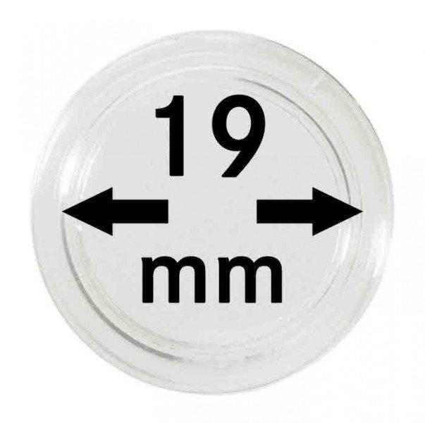 Capsule per monete da 19 mm 10 pz. Lindner 3 LINDNER - Capsule per monete da 19 mm - 10 pz.