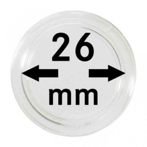 LINDNER - Capsule per monete da 26 mm - 10 pz.