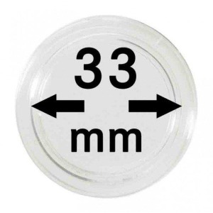 LINDNER - Capsule per monete da 33 mm - 10 pz.