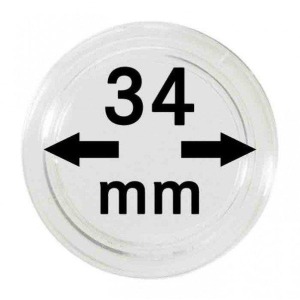 LINDNER - Capsule per monete da 34 mm - 10 pz.