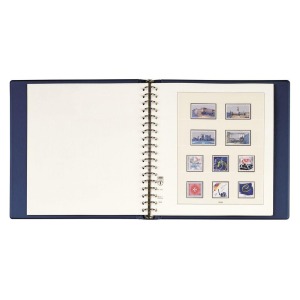 LINDNER - Cartella a 18 anelli STANDARD con custodia - Blu
