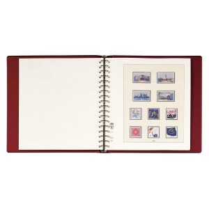 LINDNER - Cartella a 18 anelli STANDARD con custodia - Bordeaux