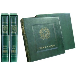 ABAFIL - Cartella a 22 anelli ELEGANT Italia Codici a barre con custodia - Verde