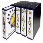 MASTER PHIL - Cartella a 4 anelli 2 EURO JUNIOR con custodia e inserti dal 2004 al 2015