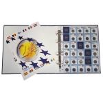 MASTER PHIL - Cartella a 4 anelli 2 EURO JUNIOR con custodia e inserti dal 2004 al 2015