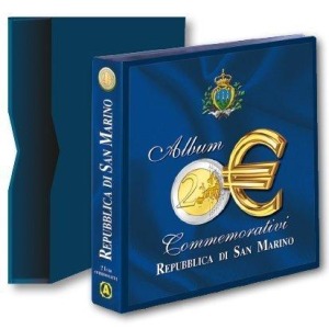 ABAFIL - Cartella a 4 anelli ALBUM 2 € SAN MARINO in folder con custodia, vuota