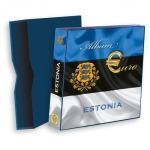 ABAFIL - Cartella a 4 anelli ALBUM €URO MONEY ESTONIA con custodia, vuota