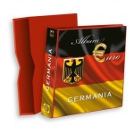 ABAFIL - Cartella a 4 anelli ALBUM €URO MONEY GERMANIA con custodia, vuota