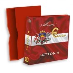 ABAFIL - Cartella a 4 anelli ALBUM €URO MONEY LETTONIA con custodia, vuota