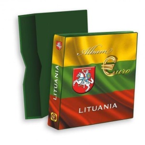 ABAFIL - Cartella a 4 anelli ALBUM €URO MONEY LITUANIA con custodia, vuota