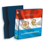 ABAFIL - Cartella a 4 anelli ALBUM €URO MONEY LUSSEMBURGO con custodia, vuota