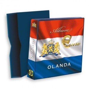 ABAFIL - Cartella a 4 anelli ALBUM €URO MONEY OLANDA con custodia, vuota