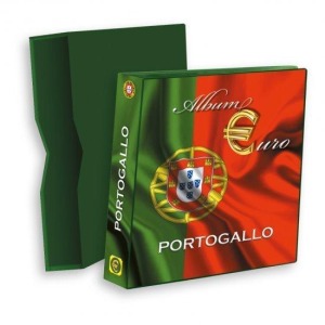 ABAFIL - Cartella a 4 anelli ALBUM €URO MONEY PORTOGALLO con custodia, vuota