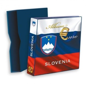 ABAFIL - Cartella a 4 anelli ALBUM €URO MONEY SLOVENIA con custodia, vuota