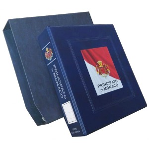 Cartella a 4 anelli BIG intestata Monaco con custodia vuota Blu Master Phil