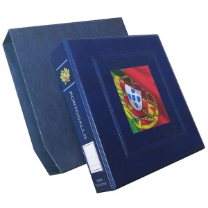 Cartella a 4 anelli BIG intestata Portogallo con custodia vuota Blu Master Phil