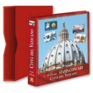 ABAFIL - Cartella a 4 anelli COINCARD VATICANO con custodia, vuota