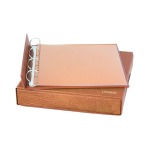 LINDNER - Cartella a 4 anelli ECO RILEGATURA SLIP con custodia - Avana