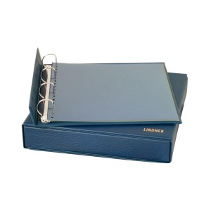 LINDNER - Cartella a 4 anelli ECO RILEGATURA SLIP con custodia - Blu