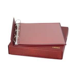 LINDNER - Cartella a 4 anelli ECO RILEGATURA SLIP con custodia - Bordeaux