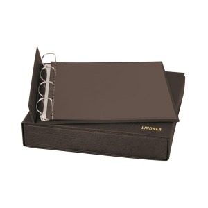 LINDNER - Cartella a 4 anelli ECO RILEGATURA SLIP con custodia - Nera