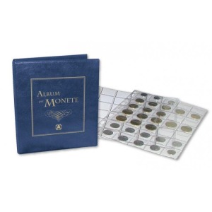 ABAFIL - Cartella a 4 anelli ECONOMY con 6 fogli assortiti senza custodia - Blu