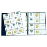 MASTER PHIL - Cartella a 4 anelli EUROCOMM con custodia, vuota - Blu